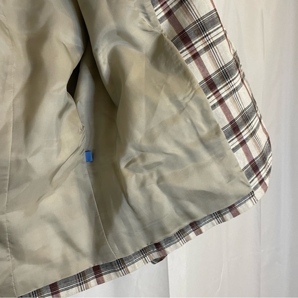 DONCASTER SPORT Women’s Tan White Red
Plaid Cropped Puff Sleeve Blazer Size 4 - Picture 10 of 15